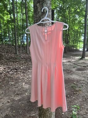 Monteau Blush Pink Sleeveless Fit-and-Flare Dress